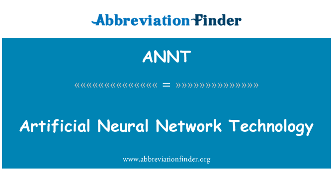 ANNT: Teknoloji rezo Neural atifisyèl
