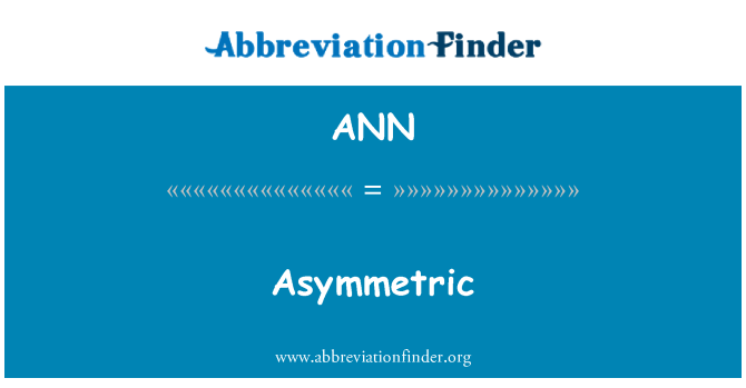 ANN: Asymetrické