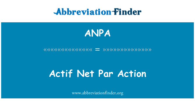 ANPA: פעולה Par Actif נטו