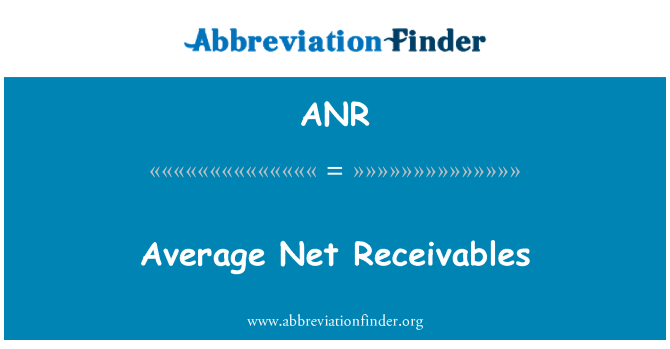 ANR: Durchschnittliche Netto-Forderungen