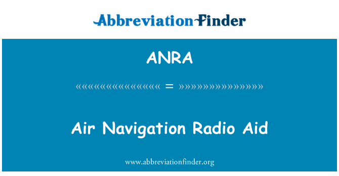 ANRA: Αέρα ναυσιπλοΐα ραδιο ενίσχυση