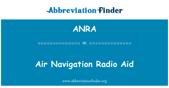 ANRA: Letecké navigační rádio pomoc
