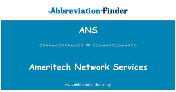 ANS: Perkhidmatan rangkaian Ameritech