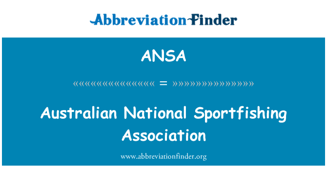 ANSA: Austraalia riiklik Sportfishing Assotsiatsiooni