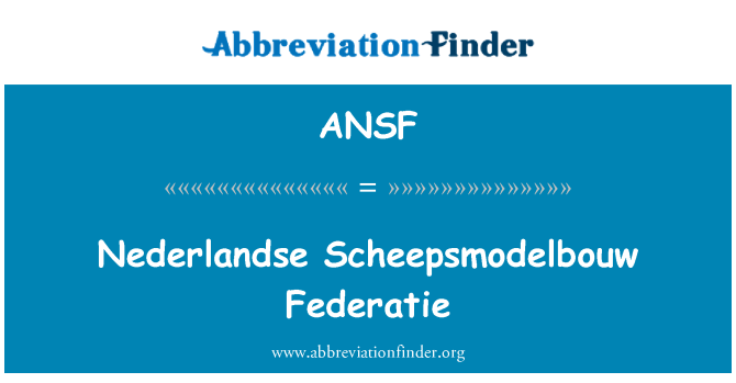 ANSF: Scheepsmodelbouw Fédération