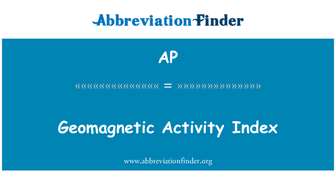 AP: Geomagnetice activitate Index