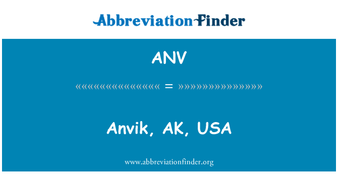 ANV: Anvik, AK, Amerikai Egyesült Államok