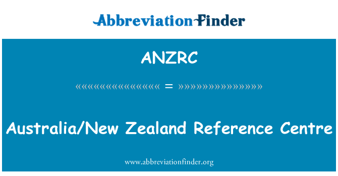 ANZRC: Ostrali nouvo Zeland referans Centre