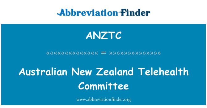 ANZTC: Comitè de Telehealth d'Austràlia Nova Zelanda