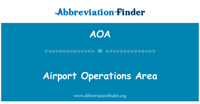 AOA: Ardal gweithrediadau maes awyr