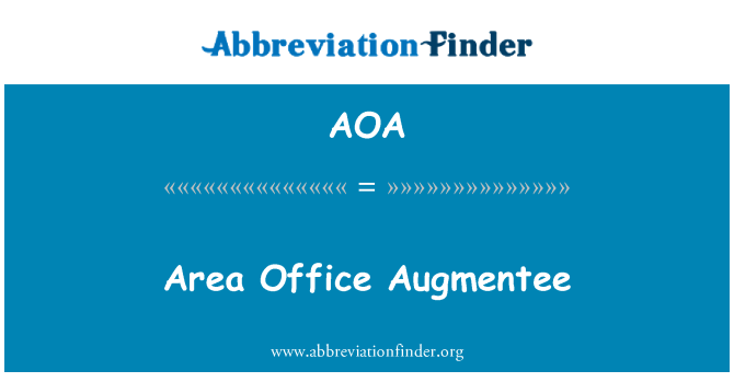 AOA: Alan ofis Augmentee
