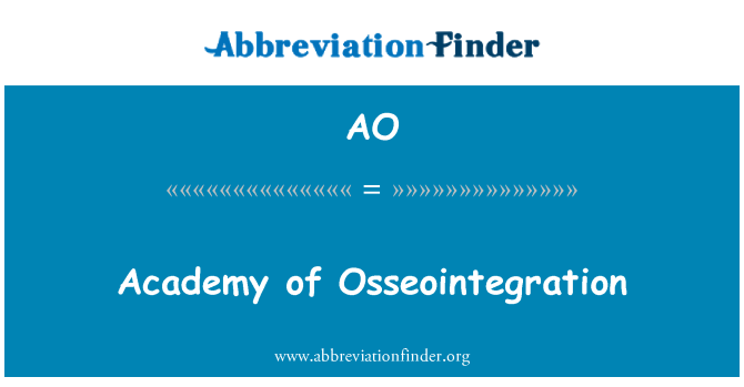 AO: Akademie osseointegraci