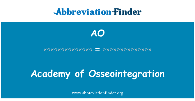 AO: Akkademja tal-Osseointegration