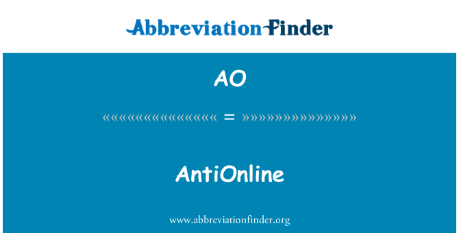 AO: AntiOnline