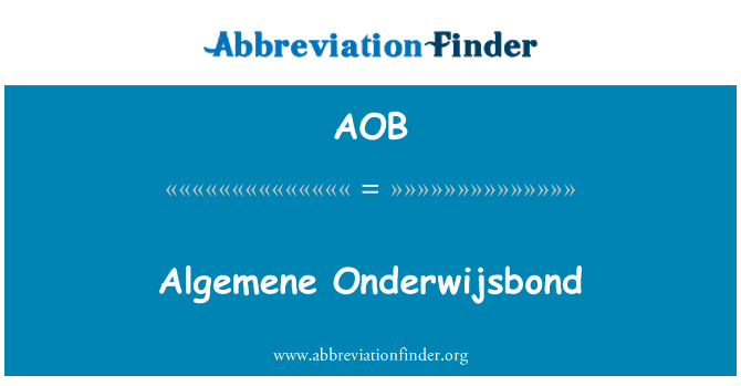 AOB: Algemene Onderwijsbond