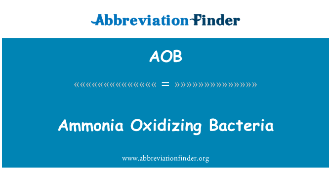 AOB: Αμμωνία οξειδωτικές βακτήρια