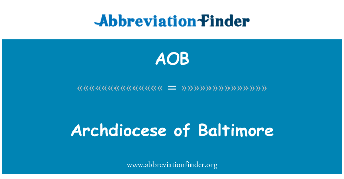 AOB: Tổng giáo phận Baltimore