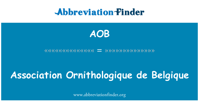 AOB: Association Ornithologique de Belgique