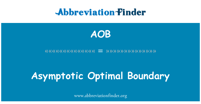 AOB: Asymptotic ffin optimaidd