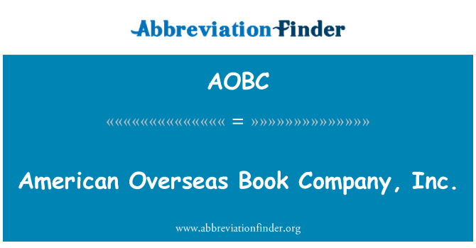 AOBC: American Overseas Book Company, Inc.