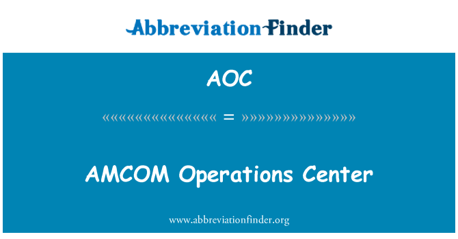 AOC: Centrum AMCOM operácií