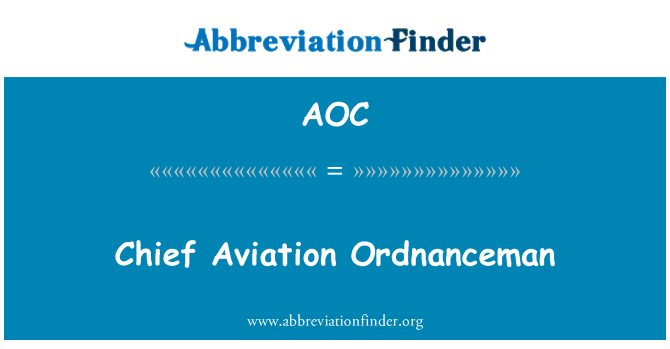 AOC: 首席航空 Ordnanceman
