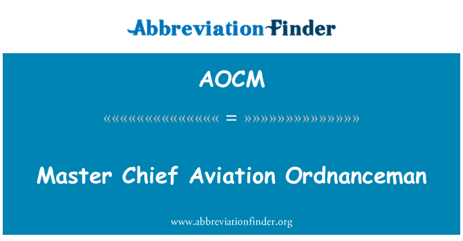 AOCM: Ordnanceman תעופה מסטר צ'יף