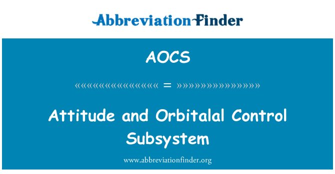 AOCS: Tutum ve Orbitalal kontrol alt sistemi