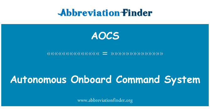 AOCS: Sistèm kòmand Intégré otonòm