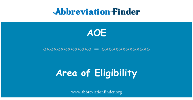 AOE: Area of Eligibility