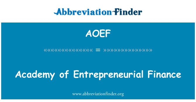 AOEF: Akademi sèlmen finans