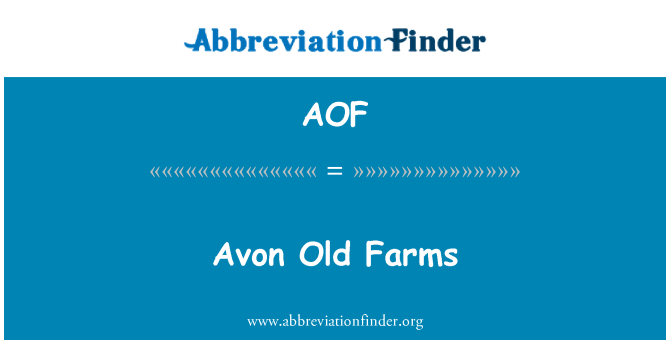 AOF: Avon Old Farms