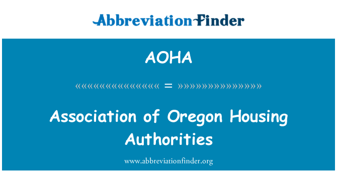 AOHA: Associazione dell'Oregon alloggiamento autorità