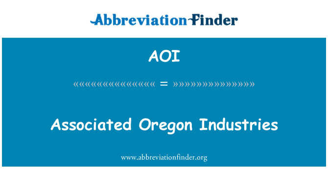 AOI: Associated Oregon Industries