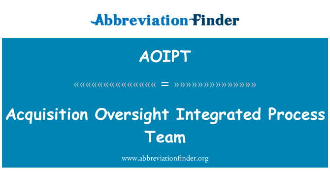 AOIPT: Nadzor nabave integriran proces tim