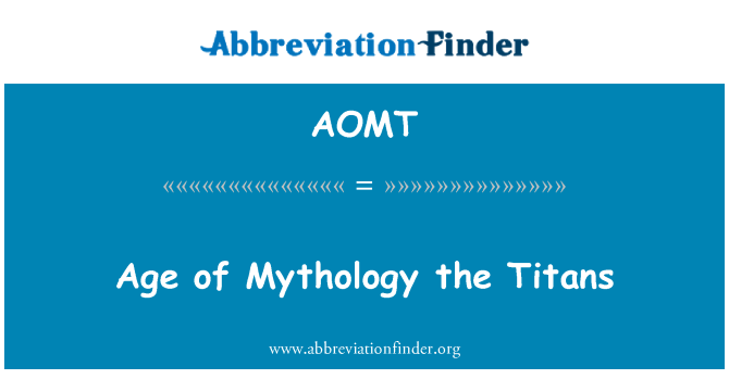 AOMT: Age of Mythology Titans
