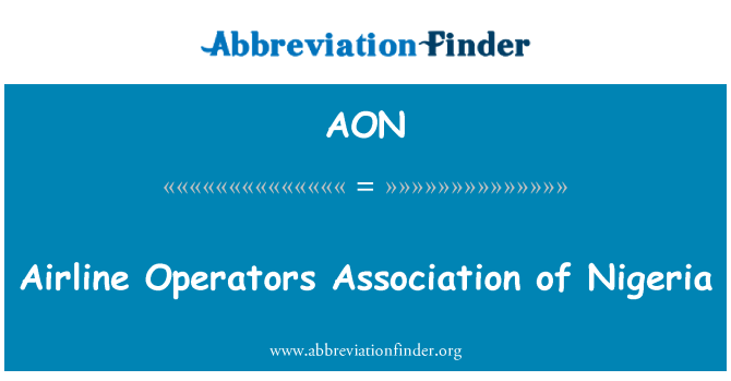 AON: Airline Operators Association of Nigeria