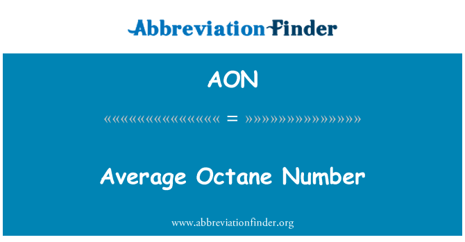 AON: Average Octane Number