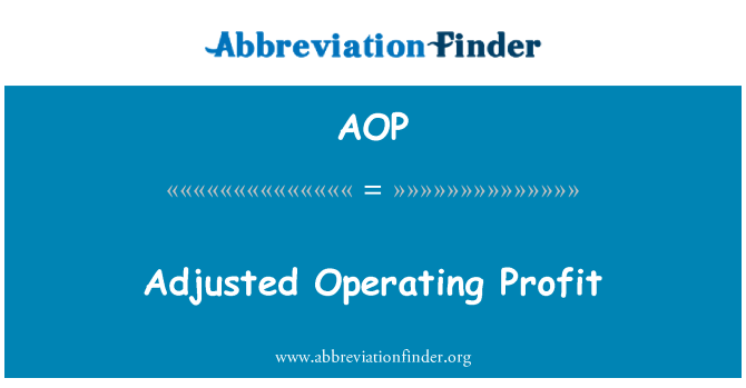 AOP: Adjusted Operating Profit