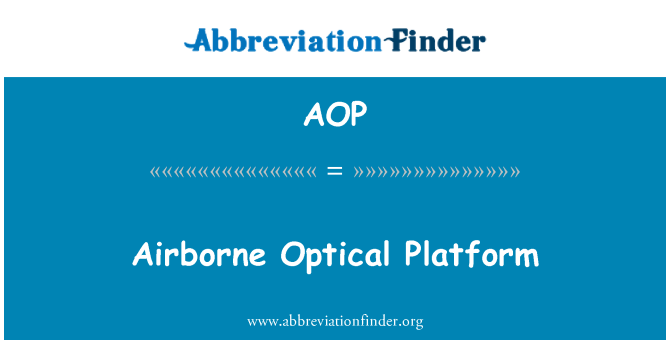 AOP: Airborne optični platformo