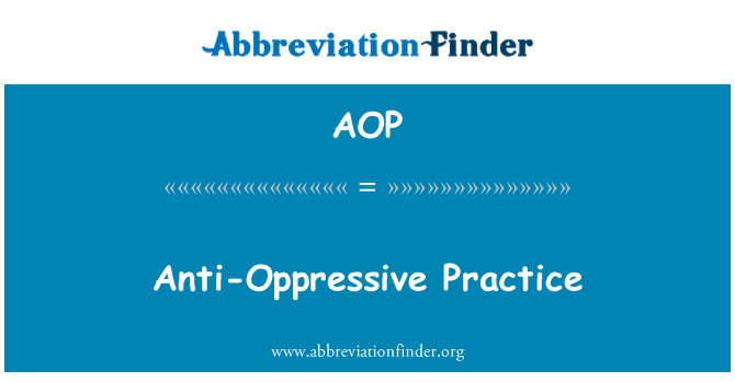 AOP: Pratique anti-Oppressive