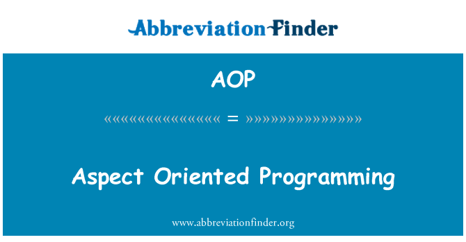 AOP: Aspect Oriented programmazione