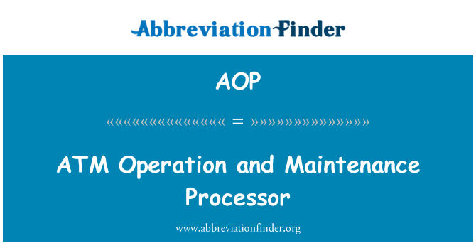 AOP: Processador de manutenção e operação de ATM