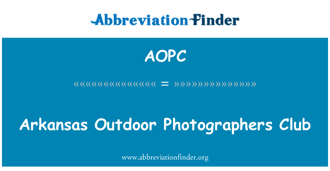 AOPC: Arkansas Outdoor Photographers Club