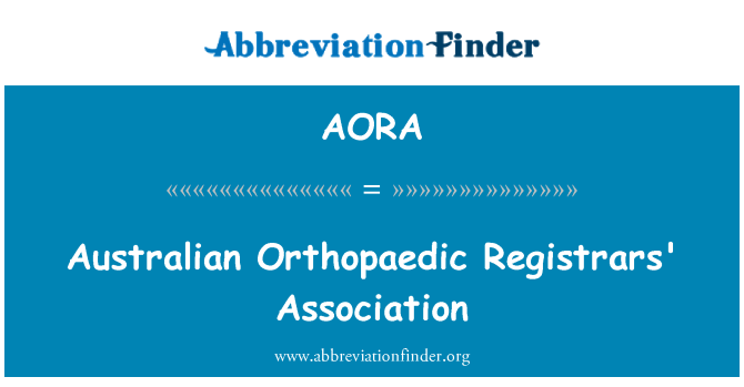 AORA: Australský ortopedické registrátory asociace