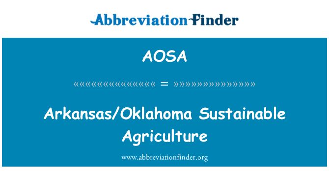 AOSA: 阿肯色州/俄克拉荷马州农业可持续发展