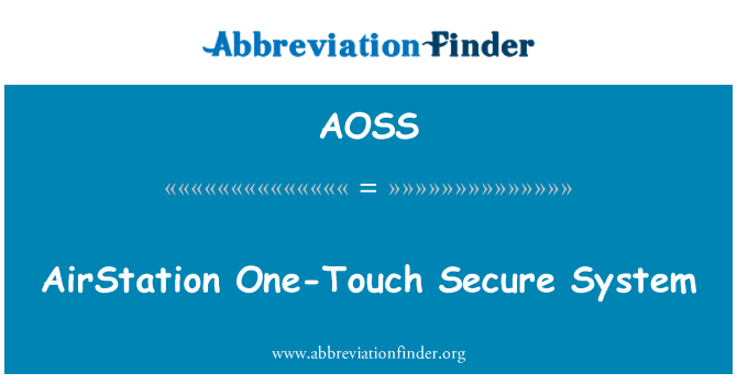 AOSS: AirStation یک صفحه لمسی سیستم امن