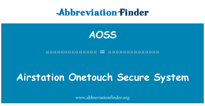 AOSS: Sistèm Secure Airstation Onetouch