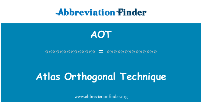 AOT: Atlas ortogonal tekniği