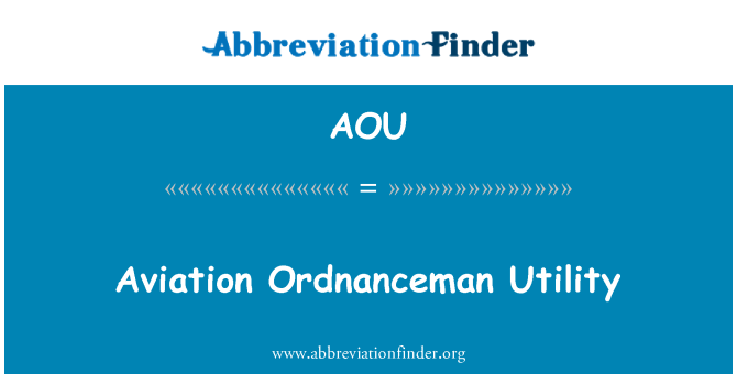 AOU: Havacılık Ordnanceman hizmet programı